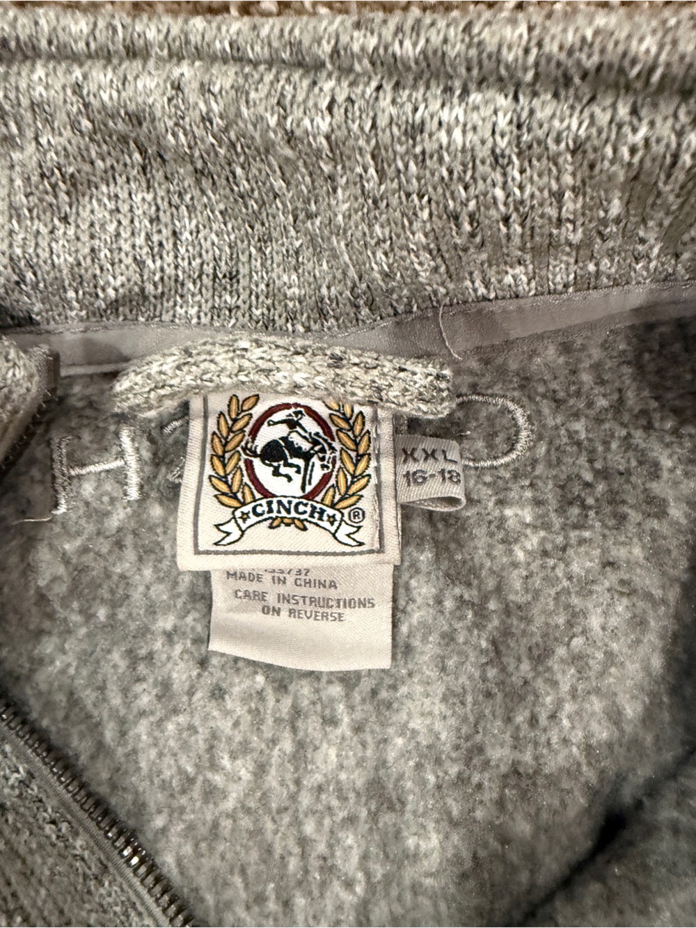 Youth Cinch Light Gray Knit Sweater